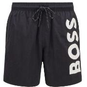 BOSS Badebukser Swimshorts Octopus Svart polyamid Small Herre