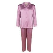 Lady Avenue Pure Silk Basic Pyjamas Rosa silke Large Dame