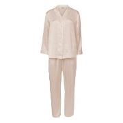 Lady Avenue Pure Silk Basic Pyjamas Perlhvit silke Small Dame