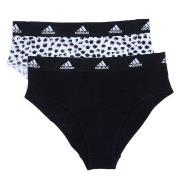 adidas Truser 2P Bikini Brief Svart/Hvit bomull Small Dame