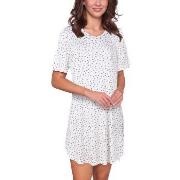 Lady Avenue Bamboo Short Sleeve Dotted Nightdress Lavendel Bambus Larg...