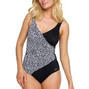 Damella Julia Patterned Swimsuit Svart 42 Dame