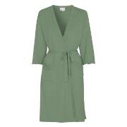 Damella Viscose Plain Wave Robe Lysegrønn Bambus Small Dame