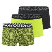 Michael Kors 3P Stretch Factor Trunks Svart/Gul bomull Large Herre