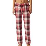 Schiesser Mix and Relax Long Flannel Pants Rød Mønster  bomull 42 Dame