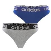 adidas Truser 2P Underwear Brazilian Thong Blå/Grå bomull Small Dame