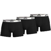 BOSS 3P Cotton Stretch Boxer Brief Long Svart/Hvit bomull X-Large Herr...