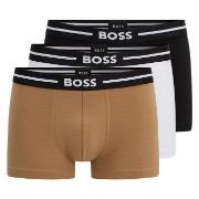 BOSS 3P Trunk Bold Svart/brun bomull XX-Large Herre