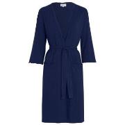 Damella Viscose Plain Wave Robe CL2 Marine Bambus X-Large Dame