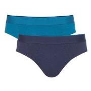 Sloggi 2P Men Ever Airy Brief C2P Marine/Blå bomull Small Herre