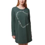 Triumph Long Sleeve Nightdress NDK 03 Mørkgrørnn  36 Dame