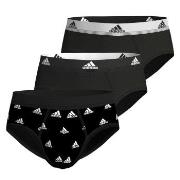 adidas 3P Active Flex Cotton Brief Svart/Hvit bomull Large Herre