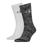 Calvin Klein Strømper 2P Slub Men Sock Svart/Hvit One Size Herre