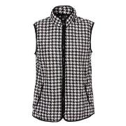 Trofe Houndstooth Vest Svart polyester Medium Dame