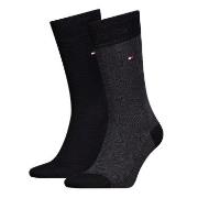 Tommy Hilfiger Strømper 2P Men Birdeye Sock Svart Str 43/46 Herre