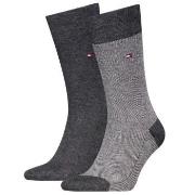 Tommy Hilfiger Strømper 2P Men Birdeye Sock Antracit Str 43/46 Herre