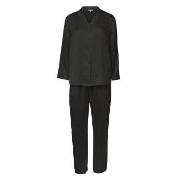 Lady Avenue Pure Silk Basic Pyjamas Svart silke Small Dame