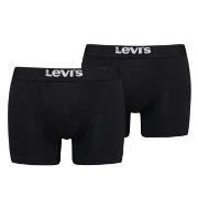 Levis 2P Men Solid Basic Boxer Brief Svart bomull X-Large Herre