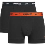 Nike 2P Everyday Cotton Stretch Trunk Svart/Oransje bomull X-Large Her...