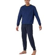 Schiesser Comfort Essentials Long Pyjamas Marine bomull 50 Herre