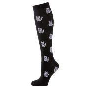 Trofe Printed Support Socks Strømper Svart Mønster Str 39/42 Dame