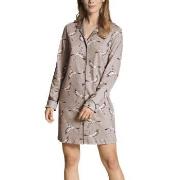 Calida Artisan Nights Nightshirt Taupe Velours bomull Small Dame