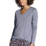 Calida Favourites Sense Long Sleeve Shirt Blå bomull Small Dame