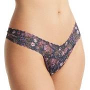 Hanky Panky Truser Printed Low Rise Thong Svart blomstre nylon One Siz...