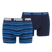 Puma 2P Heritage Stripe Boxer Marine Stripet bomull Small Herre