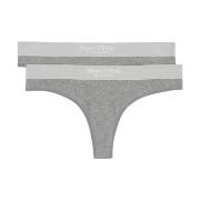 Marc O Polo Casual Thong Truser 2P Grå bomull Small Dame