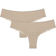 Triumph Truser 2P Lovely Micro Brazilian String Beige polyester X-Larg...