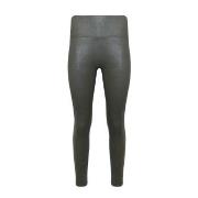 Magic Leather Look Legging Mørkgrørnn  XX-Large Dame