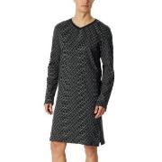 Schiesser Fine Interlock Men Longsleeve Nightdress Mørkblå bomull 58 H...