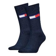 Tommy Men Uni TJ Flag Socks Strømper 2P Marine Str 39/42