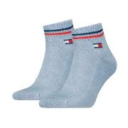 Tommy Men Uni TJ Iconic Quarter Socks Strømper 2P Lysblå Str 39/42