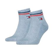 Tommy Men Uni TJ Iconic Quarter Socks Strømper 2P Lysblå Str 35/38 Her...