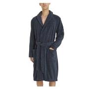 Tommy Hilfiger Cotton Towelling Bathrobe Marine bomull X-Large Herre