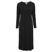 Damella Bamboo Plain Long Sleeve Nightdress Svart Bambus XX-Large Dame