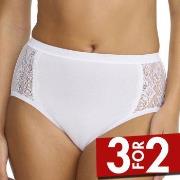 Damella Truser Brief 17860 Midi Hvit bomull Small Dame