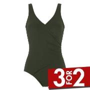 Damella Julia Chlorine Resistant Swimsuit Mørkgrørnn  polyamid 52 Dame