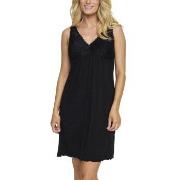 Damella Louise Nightdress Without Sleeves Svart viskose Small Dame