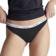 Calvin Klein Truser Modern Logo Thong Svart bomull Large Dame