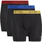 Nike 3P Dri-Fit Ultra Stretch Micro Boxer Brief Svart/Rød polyester La...