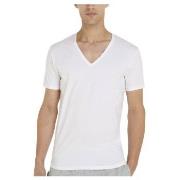 Calvin Klein 2P Modern Cotton Stretch V-neck Hvit bomull X-Large Herre