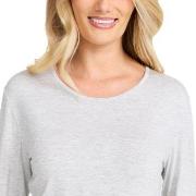 Damella Bamboo Long Sleeve Top Grå Bambus Small Dame