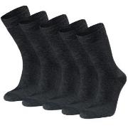 Seger Strømper 5P Basic Cotton Socks Svart Str 43/46