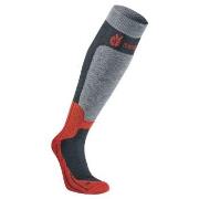 Seger Strømper Byggmark Mid Compression Sock Rød/Grå Str 34/36