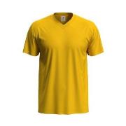 Stedman Classic V-Neck Men T-shirt Sennepsgul bomull Medium Herre