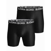 Björn Borg 2P Performance Boxer 1572 Svart polyester Large Herre