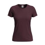 Stedman Classic Women T-shirt Mørkrød   bomull Large Dame